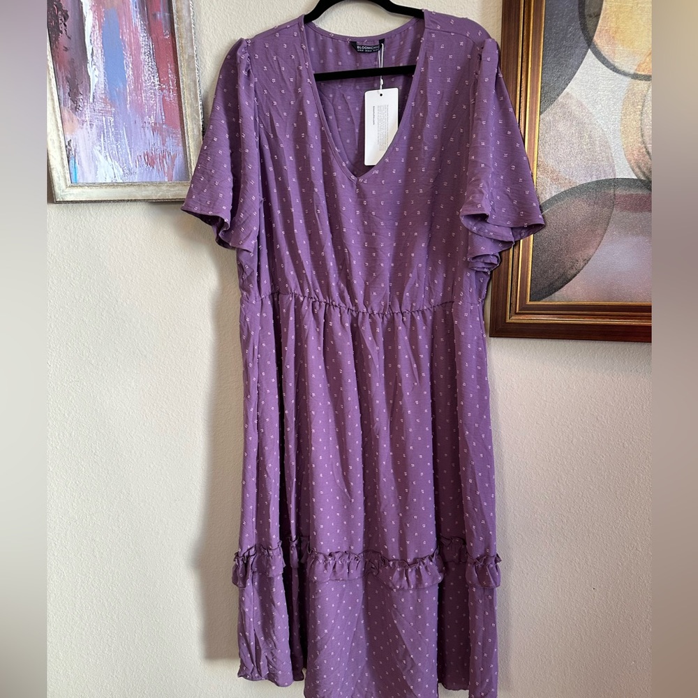 Purple Swiss Dots Dress